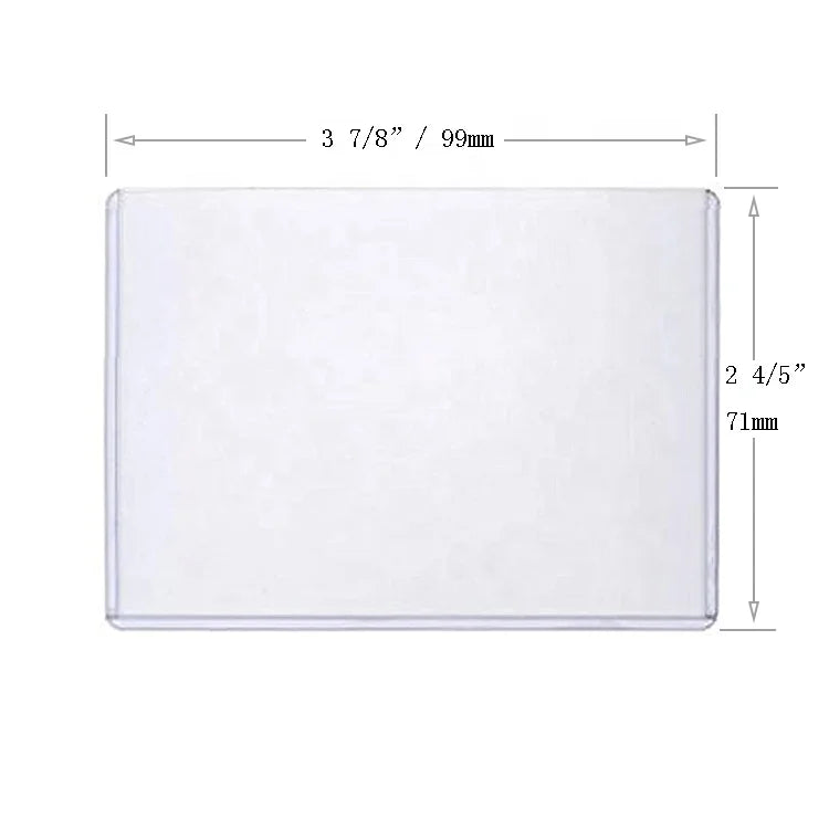 B8  Size Toploader Card Holder Horizontal Topload 3 7/8" X 2 4/5"