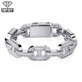 Wholesale New Arrival 14mm Coffee Beans  CZ Bling Chain Baguette Bracelet Jewelry