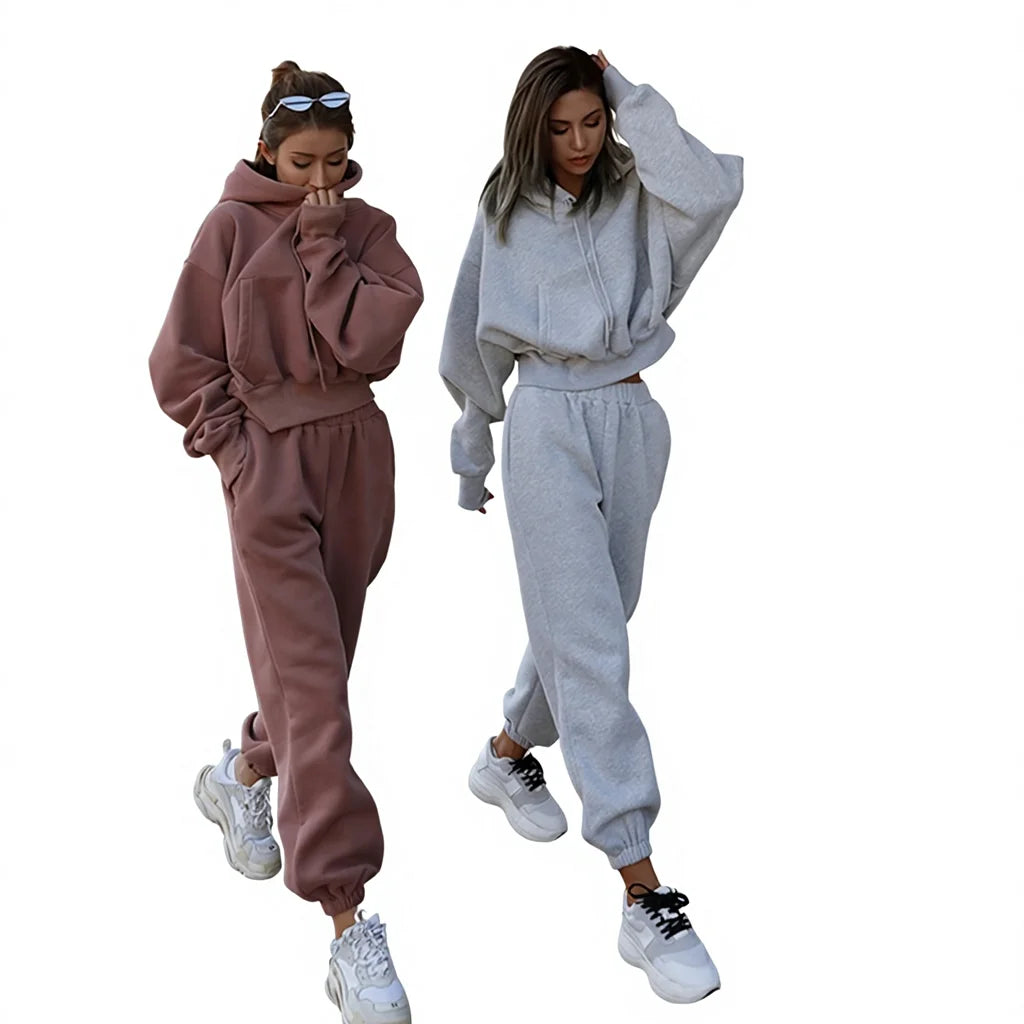 2026 Winter Clothes for Women Streetwear Loungewear Women Sets Sweatpants and Hoodie Set Manufacturers for Customs Clothes