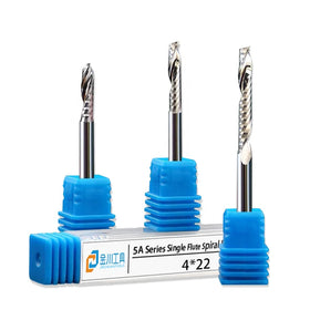 5A Series Customized ODM OEM 4mm Shank Tungsten Carbide HRC55 Sharp Cutting Edge Single Flute Spiral Router Bits Acrylic PVC