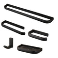 JIENI Modern Design Black Bathroom Accessories Wall Mount Towel Ring/Rack and Paper Holder Tumbler