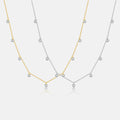 FUAMAY Fashion Jewelry 925 Silver 18K Gold Plated Necklaces Simple Water Drop Necklace