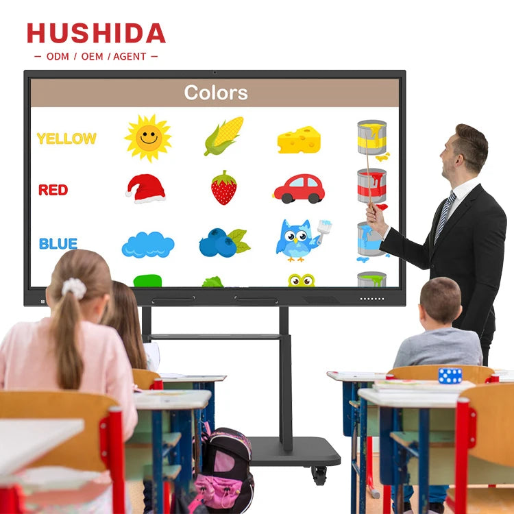HUSHIDA 55 65 75 86 100 Inch Clever Touch Smart Board Interactive Board Whiteboard Price for Meeting