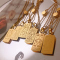 New 18k Gold Plated Stainless Steel Jewelry Horoscope Astrology Birthday 12 Zodiac Animals Sign Pendant Necklace for Women