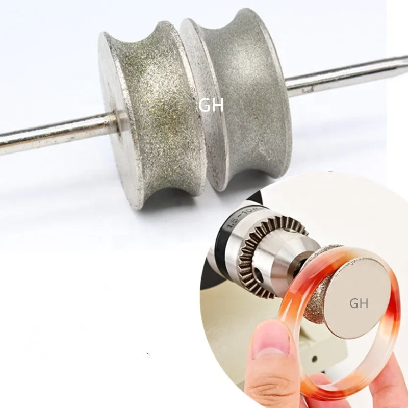 Concave Diamond Abrasive Wheel Glass Jade Polishing Grinding Wheel Tool for Jewelry Bracelet Ring Buffing