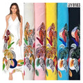 Reliable Quality Low Moq Polyester Plants and Leaves Print Design Comfort Tropical Big Flower Printed Fabric for Garment