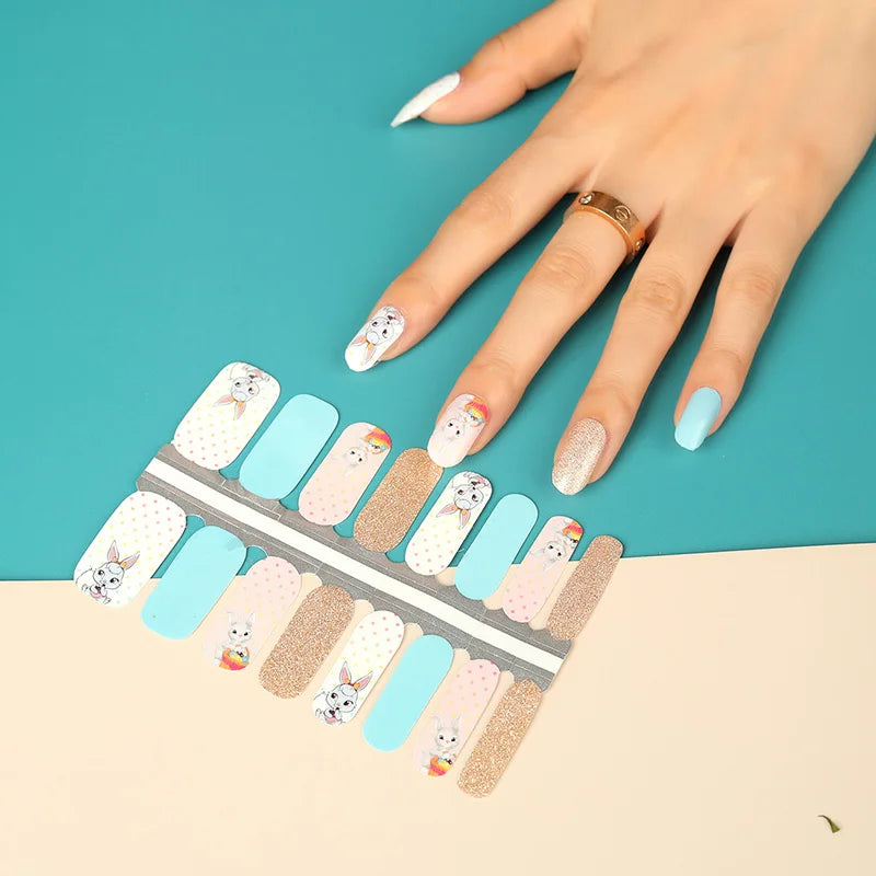 Cute Animals Design Nail Polish Strips Nail Stickers Nail Wraps