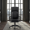 HOBOT Luxury Boss Synthetic Leather Ergonomic Office Chair with Aluminum Alloy Base and 4D Armrests Revolving Recliner Swivel