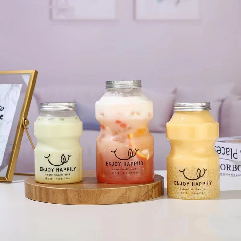 Empty 350ml 500ml Milk Juice Tea Drink Plastic Bottle PET Beverage Juice Bottle for Sale