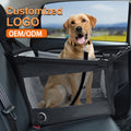 Small Medium Dog Car Seat Booster with Waterproof Mat Oxford Material Pet Travel Protector with Portable Storage Pocket