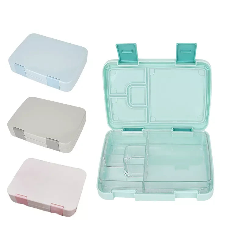 Whole Plastic Food Container Tritan Bento Lunch Box Leakproof Kids Lunch Box with 4 6 Compartment for Picnic Camping