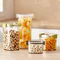 OWNSWING Kitchen Pantry Clear Cereal Airtight Dry Food Storage Container Set With Lids