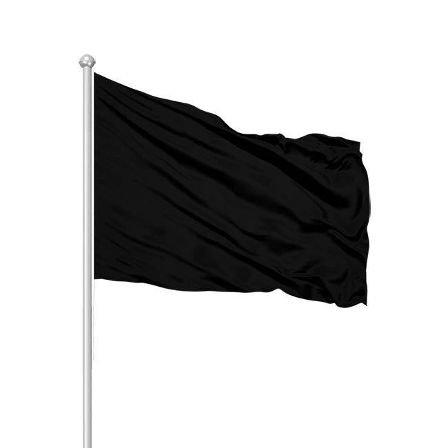 Factory Wholesale 75D Double Sided Thickened Waterproof 3*5ft Outdoor Flag Made Black Flags