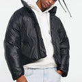 OEM Winter Windbreaker Jackets Without Hood 100% Nylon Ripstop Mens Black Jacket