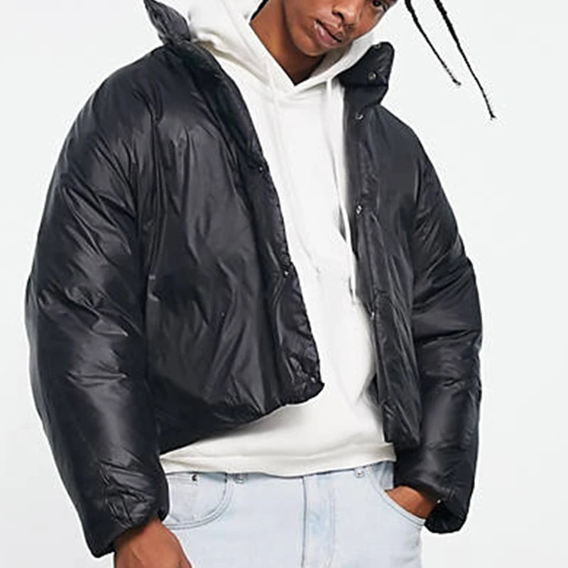 OEM Winter Windbreaker Jackets Without Hood 100% Nylon Ripstop Mens Black Jacket