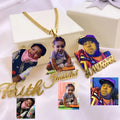 2025 Newly Designed Fashion Jewelry Custom Any Name Letters 18K Gold-plated Personalized Double 3D Nameplate Necklace Pendant