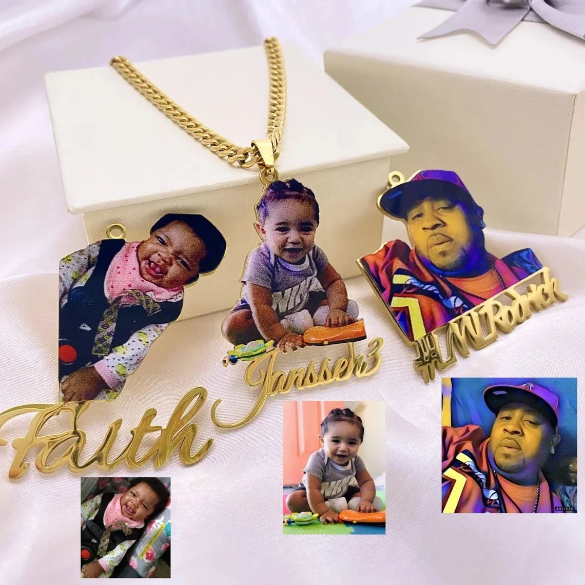 2025 Newly Designed Fashion Jewelry Custom Any Name Letters 18K Gold-plated Personalized Double 3D Nameplate Necklace Pendant