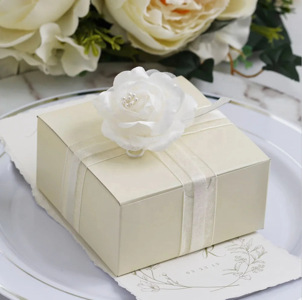 Luxury Book-Shaped Flat Packing Folding Cardboard Pink Box Embossed Cosmetic Gift Boxes with Ribbon Closures for Eye Cream