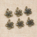 15pcs 21x17mm Antique Bronze Plated Flower Style Handmade Charms Pendant DIY Jewelry Making Supplies for Bracelet Necklace