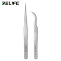 Relife Industrial TS-11 TS-15 Precision Curved Straight Tweezers Stainless Steel Anti-Static Electronic CPU IC Phone Repair