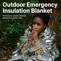 First Aid Kit with Thermal Emergency Space Survival Blanket Outdoor Folding Feature