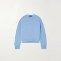 Knitwear Custom Autumn Winter New Design Casual Sky Blue Crew Neck Long Sleeve Women's 100% Cashmere Sweater Anti-Wrinkle