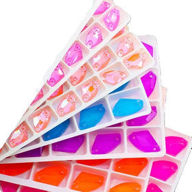Mocha Fluorescent Ax Glass Hand-stitched Rhinestones for DIY Clothing and Wedding Dress Accessories
