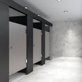 Modern 12 mm MDF Gray Moistureproof Toilet Partition New Technology WC Cubicle for School Hotel Gym Mall Bathroom Accessories