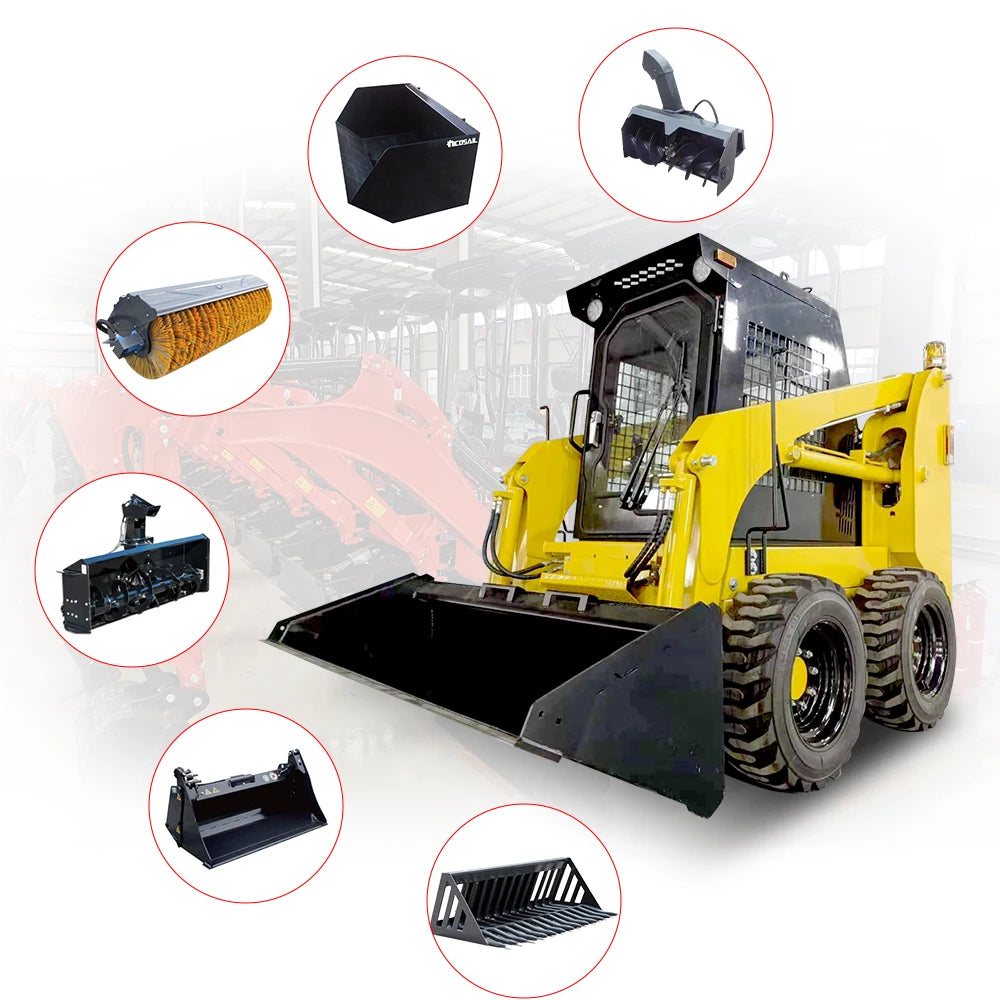 Factory Price Versatile China Skid Steer Loader Electric Top Mini Loader for Sale