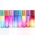 10ml Ombre Color Glass Roll on Bottle Perfume Bottle doterra Essential Oil Bottle With Steel Roller and Brushed Cap