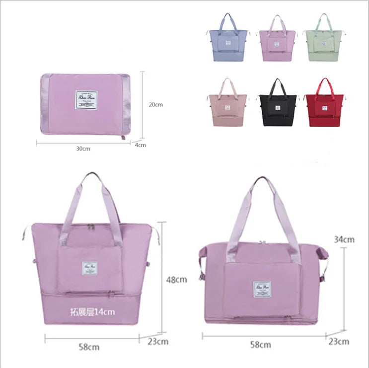 Wholesale Women Tote Shoulder Bag Waterproof Outdoor Sport Yoga Gym Bag Custom Foldable Travel Duffel Bag for Women