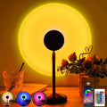 Modern USB LED Sunset Floor Lamp Remote Control Night Stand Lamp for Living Room Decoration