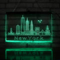 3d Sign Light Display Led Edge Sign Acrylic Led  Sign Lamp with  NEW YORK Building Design for Home and bar Decorative