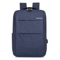 Unisex Double-Shoulder Waterproof Computer Backpack with USB Port and Polyester Lining Casual Three-Piece Set
