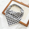 Elastic Classic Style Lattice Adjustable Universal Pet Bandana Bib Custom Bandana for Cats Dogs Cotton Polyester
