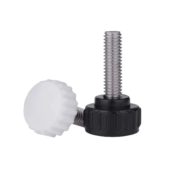 M2.5m3m4m6m8 M4X12mm Stainless Steel Knob Screw Metric Size A2 Grade Plain Surface Nylon Tip Thumb Screw 25mm Length