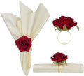 New Shiduomei Eco-Friendly Valentine's Day Rose Flower Shape Napkin Rings for Hotel Banquet Wedding Table Setting