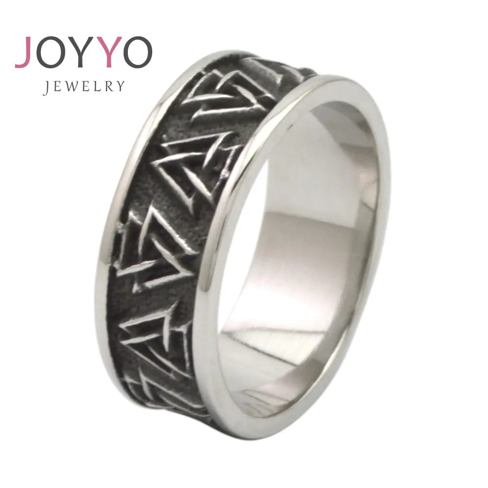 Vintage Viking Valknut Ring for Men Chunky Amulet Pagan Jewelry Ring