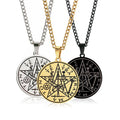 G2539 Wholesale Collier Inoxydable Hip Hop Viking Men Amulet Pentacle Pentagram Pendant Necklace Fashion Jewelry Necklaces