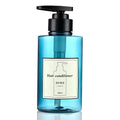 Custom 300ML Blue Eco-friendly PET Plastic Empty Shape Amber Hair Shampoo Bottle Cosmetics Packaging Lotion Pump Cap Screen