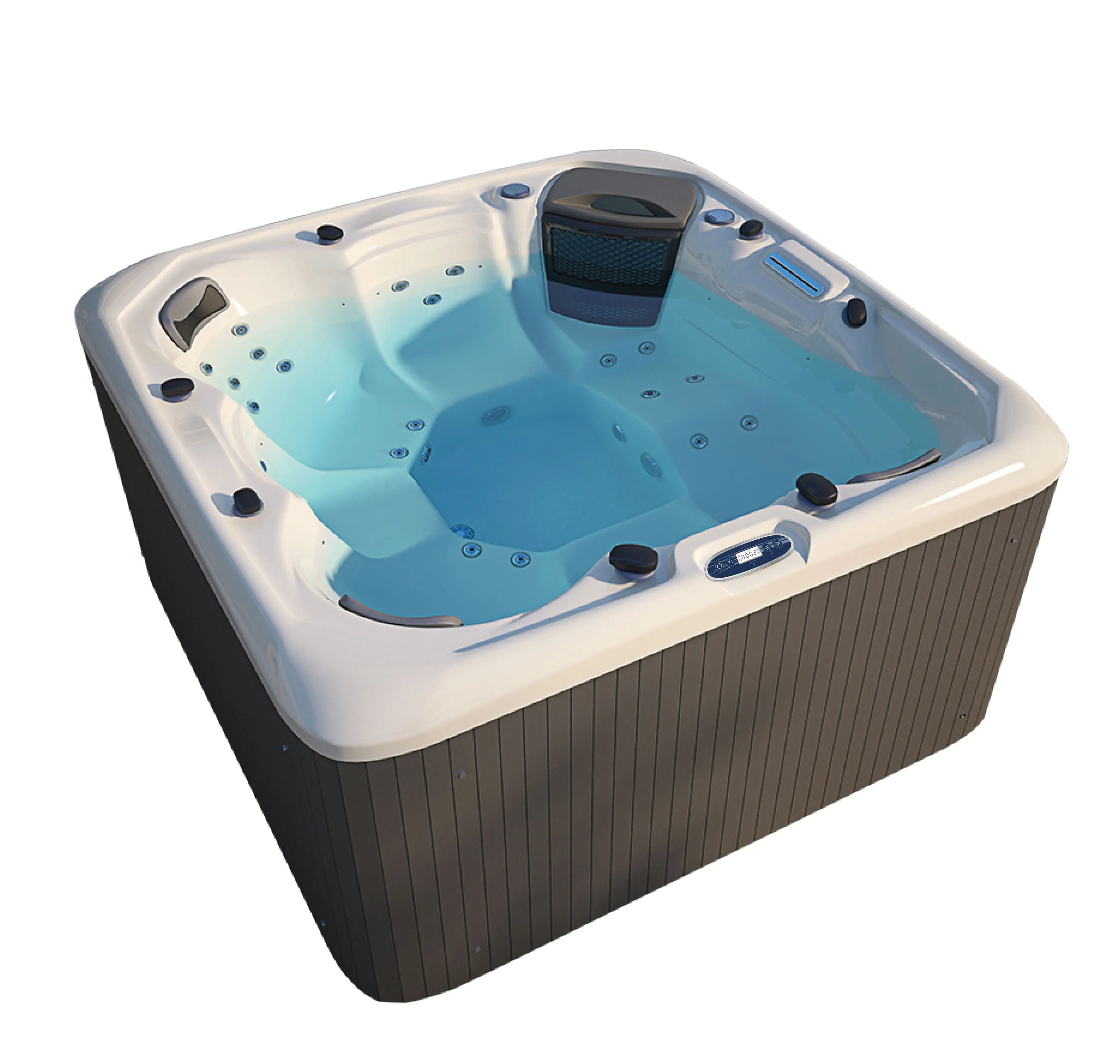 China Manufacturer Freestanding Acrylic Modern 6 Person LED Jetted Whirlpool Balboa Lazy SPA 5 Seat Hot Tub