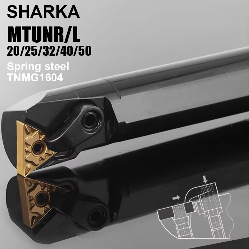 SHARKA  Lathe Cutting tool S16Q S20R S25S MTUNR16 MTUNL16 MTUNR MTUNL tuning tool holder For tnmg1604