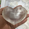 Hot New Products White Folk Crafts Healing Crystal Ashtray Selenite Heart Bowl for Home Decoration