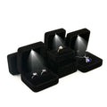 2023 Fashion Noble Ring Necklace Bracelet Black Velvet with LED Lights Jewelry Box