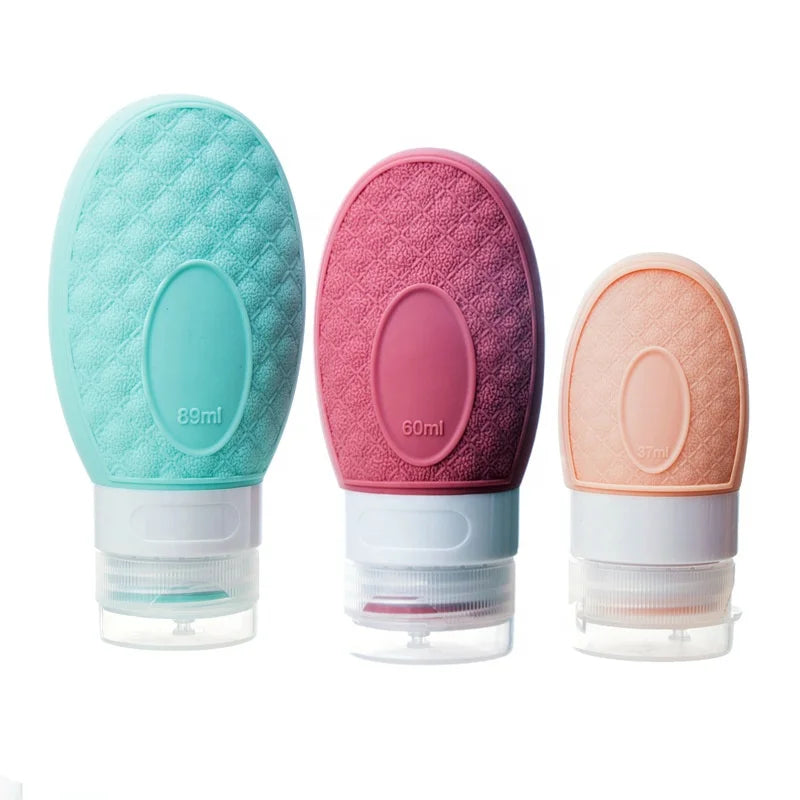 Portable Personal Care Travel Soap Dispenser ContainerSqueeze Silicone Shampoo Travel Bottles