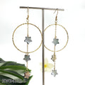 Hawaiian Style Gold Copper Hoop Earrings Hawaiian Shell Jewelry Star Tassel Drop Earrings