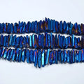 HZ Lucrative Price Diy Jewelry Accessories Electroplating Crystal Column Blue Raw Stone Comb
