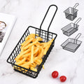 Wholesale Supply Home Kitchen Organizer Metal Wire Mesh French Fries Serving Basket for Fried Chips Colanders & Strainers