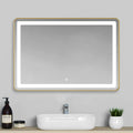 High Quality Smart Rectangle Shape 3-Color Dimmable LED Light Waterproof Wall Mounted Vertical Horizontal Illuminated Bathroom