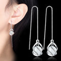New Opal Hanging Earrings Women's Mid-length Tassel Super fairy Korean Style Dongdaemun Temperamental Earrings